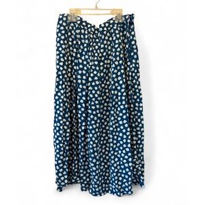 Vintage Country Sophisticates Pendleton Floral Blue & White A-Line Maxi Skirt